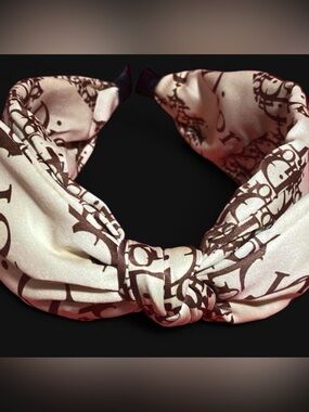 Dior silk/satin knot headband